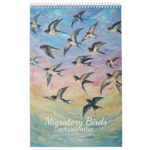 Zugvögel Kunst Kalender