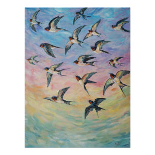 Zugvögel Kunst Poster
