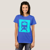 Zugzeichen - Cyan T-Shirt (Vorne ganz)