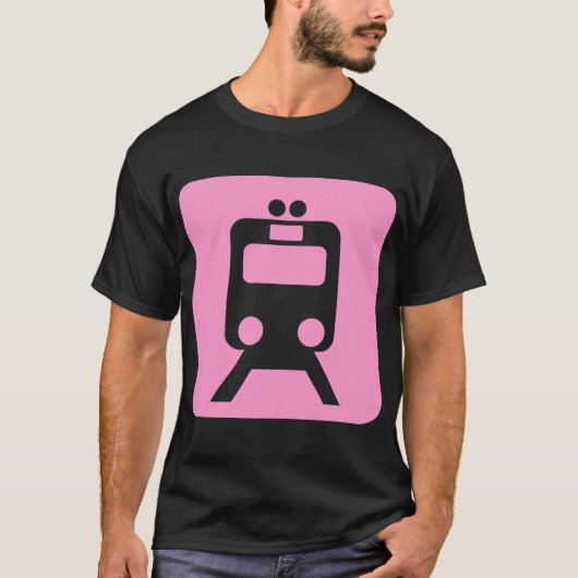 Zugzeichen - Rosa T-Shirt (Vorderseite)