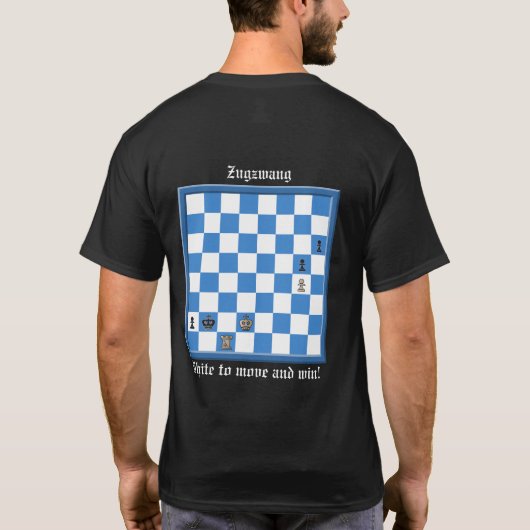 Zugzwang Schachpuzzle T-Shirt (Rückseite)
