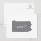 Zuhause <3 Pennsylvania Postkarte (Vorne/Hinten)