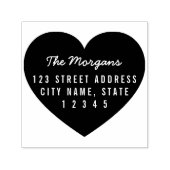 Zuhause-Adresse der Herzhintergrundfamilie Permastempel (Design)