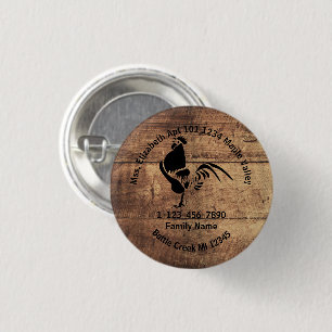 Zuhause-Adresse der Rooster-Silhouette Button