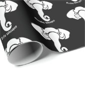 Zuhause-Adresse der White Elephant Family republik Geschenkpapier (Rolleneckpunkt)