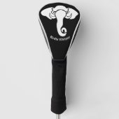 Zuhause-Adresse der White Elephant Family republik Golf Headcover (Vorderseite)