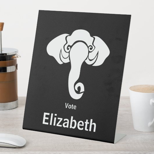 Zuhause-Adresse der White Elephant Family republik Sockelschild (In Situ)