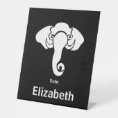 Zuhause-Adresse der White Elephant Family republik Sockelschild (Vorderseite)