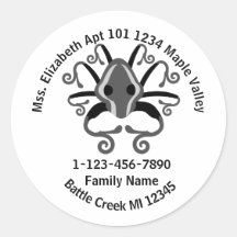 Zuhause-Adresse des verlorenen Tintenfischs