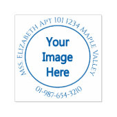 Zuhause-Adresse für die Rücksendung von Geschäftsk Permastempel (Design)