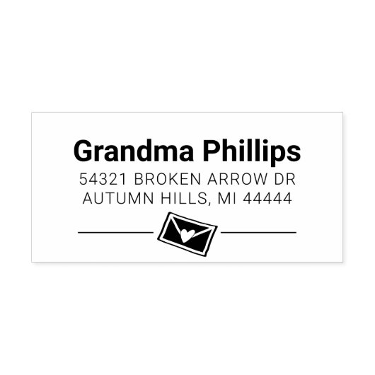 Zuhause-Adresse für Großeltern-Liebe-Kautschuk-Bri Gummistempel (Prägung)