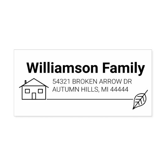 Zuhause-Adresse Gummistempel (Prägung)