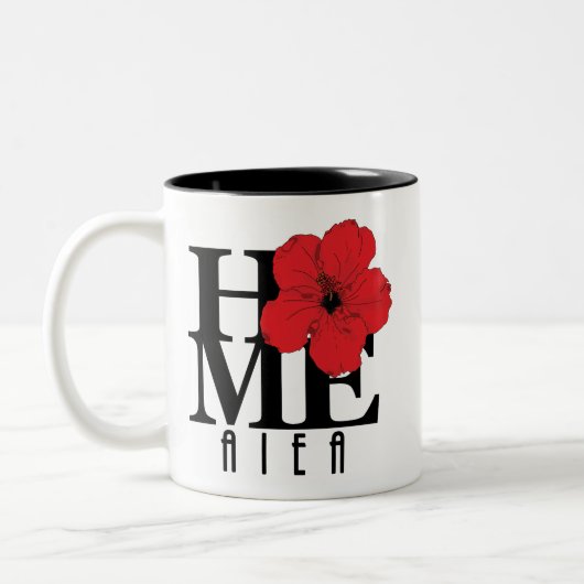 ZUHAUSE Aiea Red Hibisken Zweifarbige Tasse (Links)