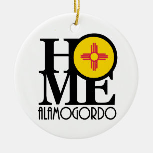 ZUHAUSE Alamogordo New Mexico Keramik Ornament