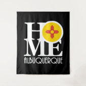 ZUHAUSE Albuquerque New Mexico Wandteppich (Vorderseite)