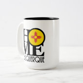 ZUHAUSE Albuquerque NM 15oz Zweifarbige Tasse (Vorderseite Links)