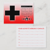 Zuhause-Alleinstehende Haustiere Visitenkarte (Vorne/Hinten)