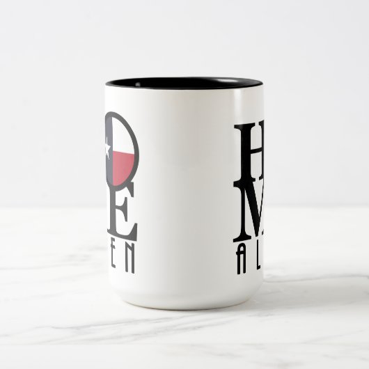 ZUHAUSE Allen Texas 15oz Zweifarbige Tasse (Mittel)