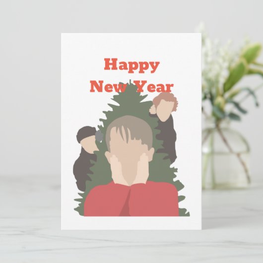 Zuhause-alone-Kunst Dankeskarte (Stehend Vorderseite)