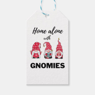 Zuhause Alone mit Gnomies Funny Christmas T - Shir Geschenkanhänger