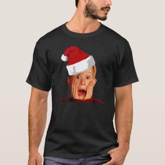 Zuhause Alone Weihnachtsmannmütze T - Shirt Macaul