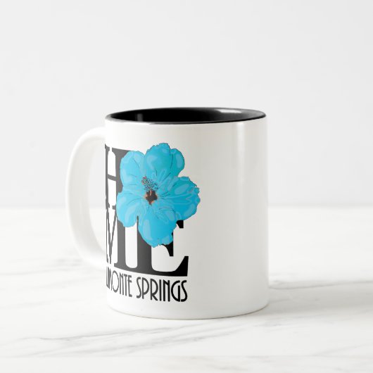 ZUHAUSE Altamonte Springs blauer Hibiskus 11oz Zweifarbige Tasse (Vorderseite Links)