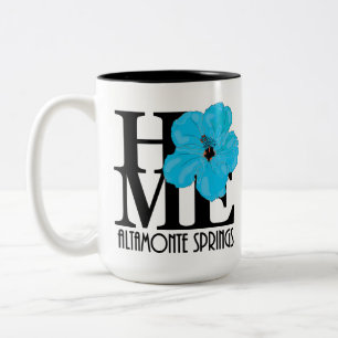 ZUHAUSE Altamonte Springs Blue Hibiskus 15oz Zweifarbige Tasse