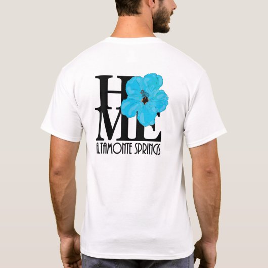 ZUHAUSE Altamonte Springs Blue Hibiskus (Rückseite T-Shirt (Rückseite)