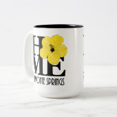 ZUHAUSE Altamonte Springs Gelber Hibiskus 15oz Zweifarbige Tasse (Vorderseite Links)