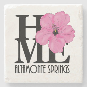 ZUHAUSE Altamonte Springs Rosa Hibiskus Steinuntersetzer