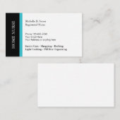 Zuhause-ältere Sorgfalt-Dienstleistungen Visitenkarte (Vorne/Hinten)