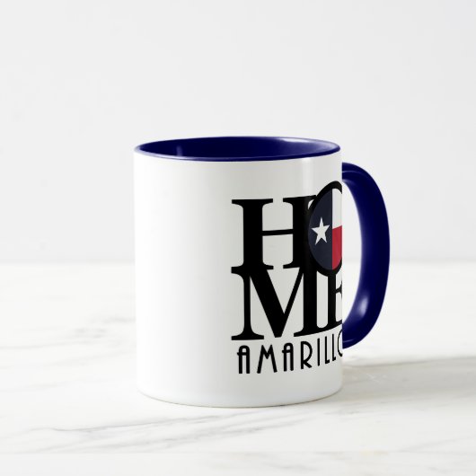 ZUHAUSE Amarillo 11oz Tasse (VorderseiteRechts)