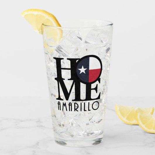 ZUHAUSE Amarillo Texas Glas (Vorderseite Ice)
