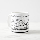 Zuhause an vielen Orten I Kaffeetasse (Vorderseite Links)