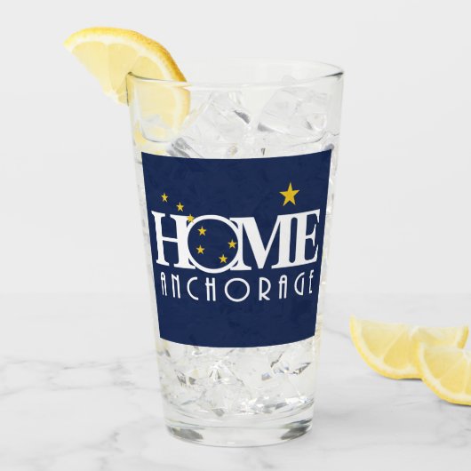 ZUHAUSE Anchorage Alaska Glas (Vorderseite Ice)