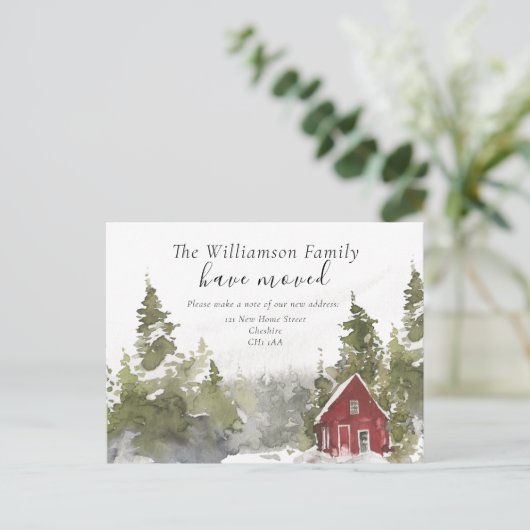 Zuhause Änderung der Anschrift Postkarte (Stehend Vorderseite)