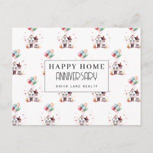 Zuhause Anniversary House Balloons Real Anwesen Postkarte