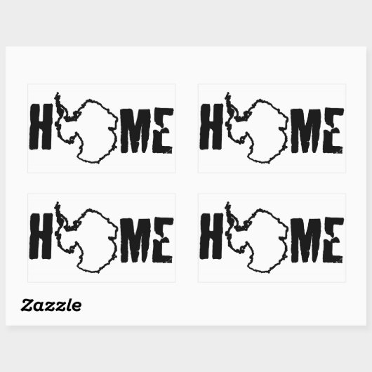 Zuhause - Antarktis Rechteckiger Aufkleber (Blatt)