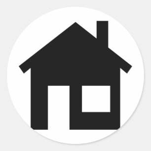 Zuhause-Anwesen Runder Aufkleber