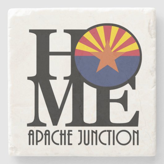 ZUHAUSE Apache Junction Arizona Steinuntersetzer (Vorderseite)