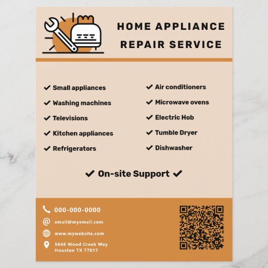 Zuhause-Appliance-Reparaturservice-Flyer Flyer (Vorne)