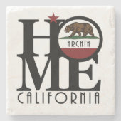 ZUHAUSE Arcata CA Steinuntersetzer (Vorderseite)