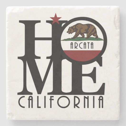 ZUHAUSE Arcata CA Steinuntersetzer (Vorderseite)