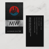 Zuhause Architect-Gebäude | Leder Visitenkarte (Vorne/Hinten)