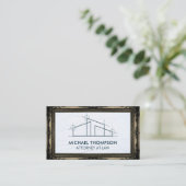 Zuhause Architect Logo | Classic Gold Frame Visitenkarte (Stehend Vorderseite)