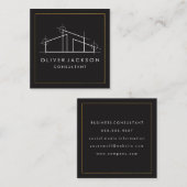 Zuhause Architect Logo Quadratische Visitenkarte (Vorne/Hinten)