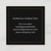 Zuhause Architect Logo Quadratische Visitenkarte (Rückseite)