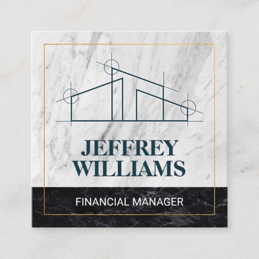 Zuhause Architect Logo Quadratische Visitenkarte (Vorderseite)