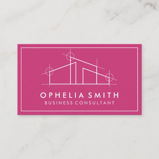 Zuhause Architect Logo Visitenkarte (Vorderseite)