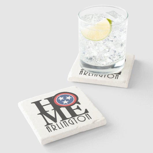 ZUHAUSE Arlington Steinuntersetzer (Seitenansicht)